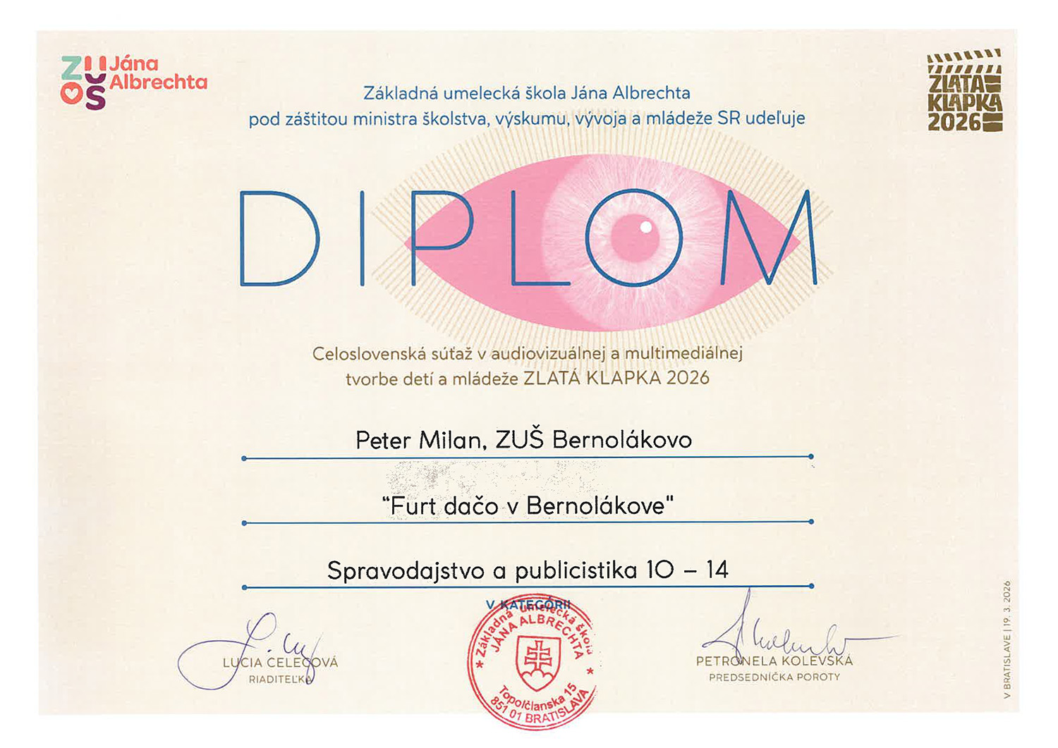 2026 03 Peter Milan Spravodajstvo a publicistika 10 14 rokov